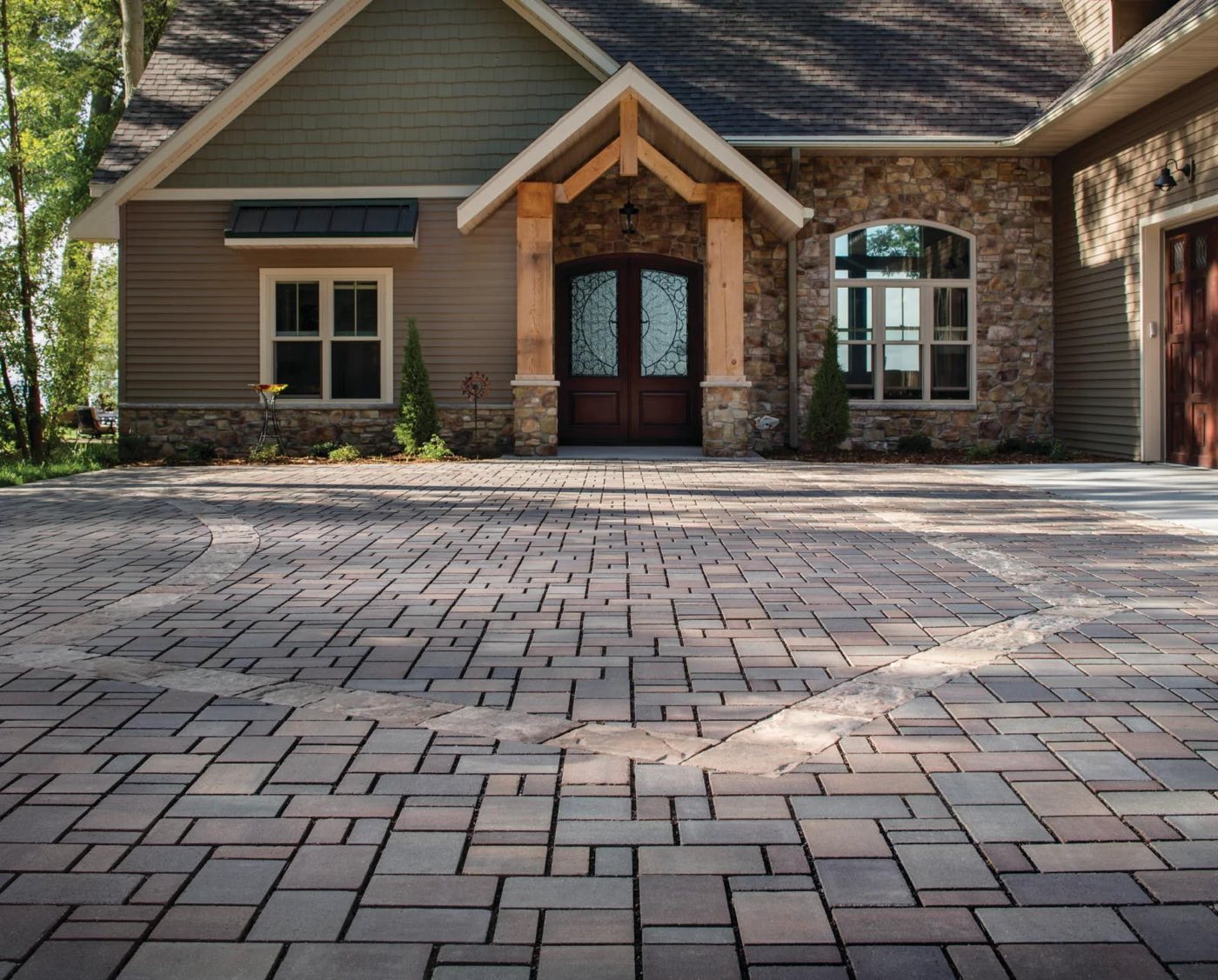 Belgard paver patio installed at a Davidson home