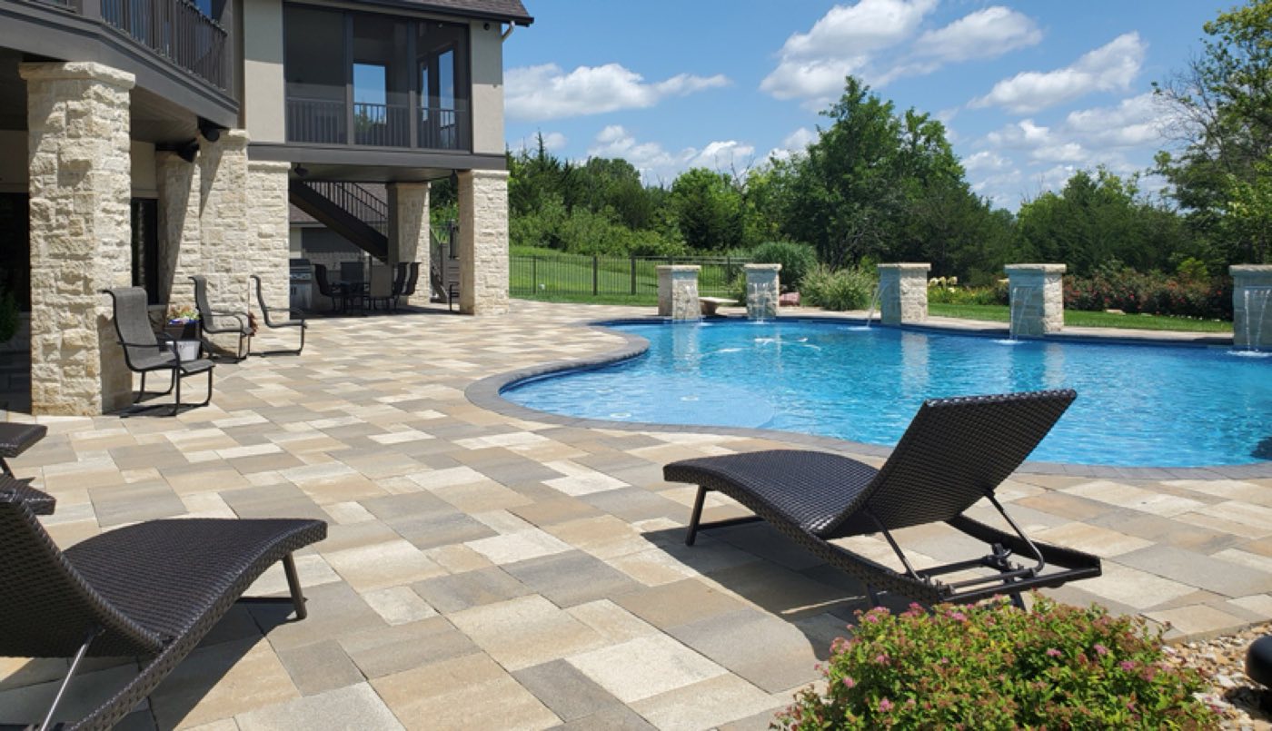 Keystone paver installation at a Huntersville property