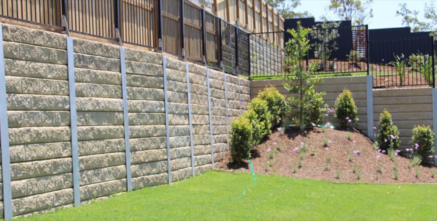 Sandstone large back retaining wall wrb construction 21
