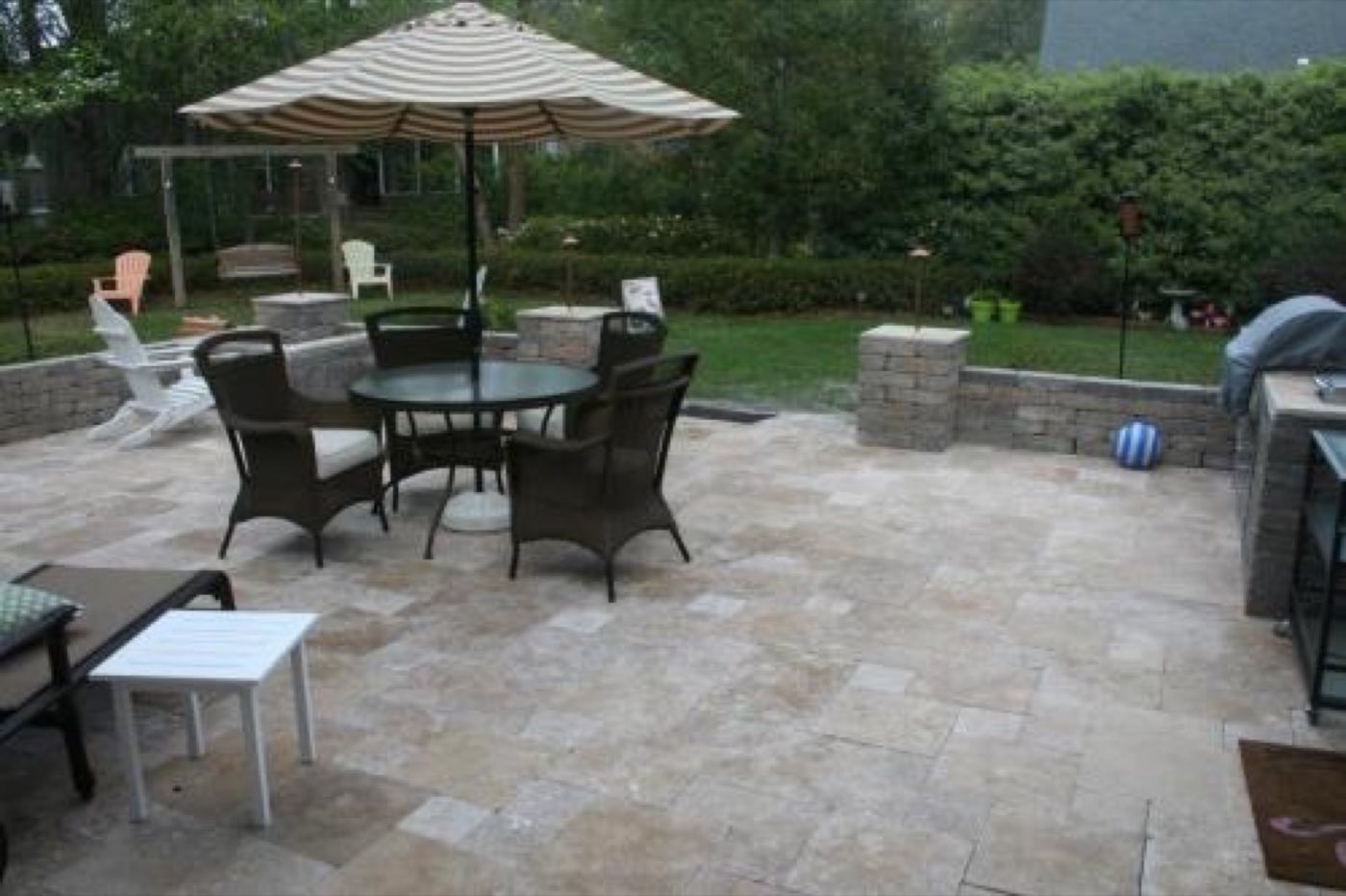Natural stone patio