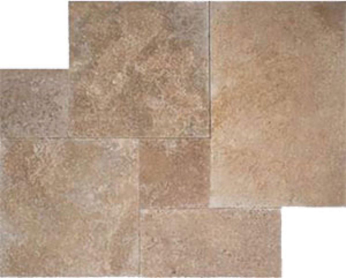 Travertine paver samples in ivory tone