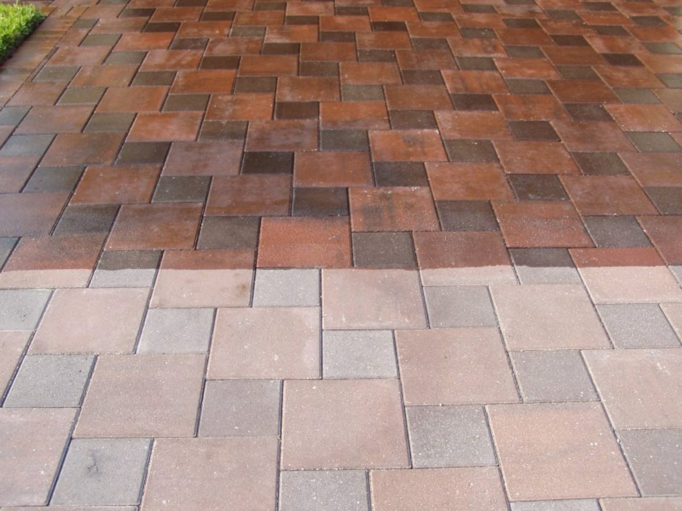 Sealed paver patio with a wet-look finish in Cornelius
